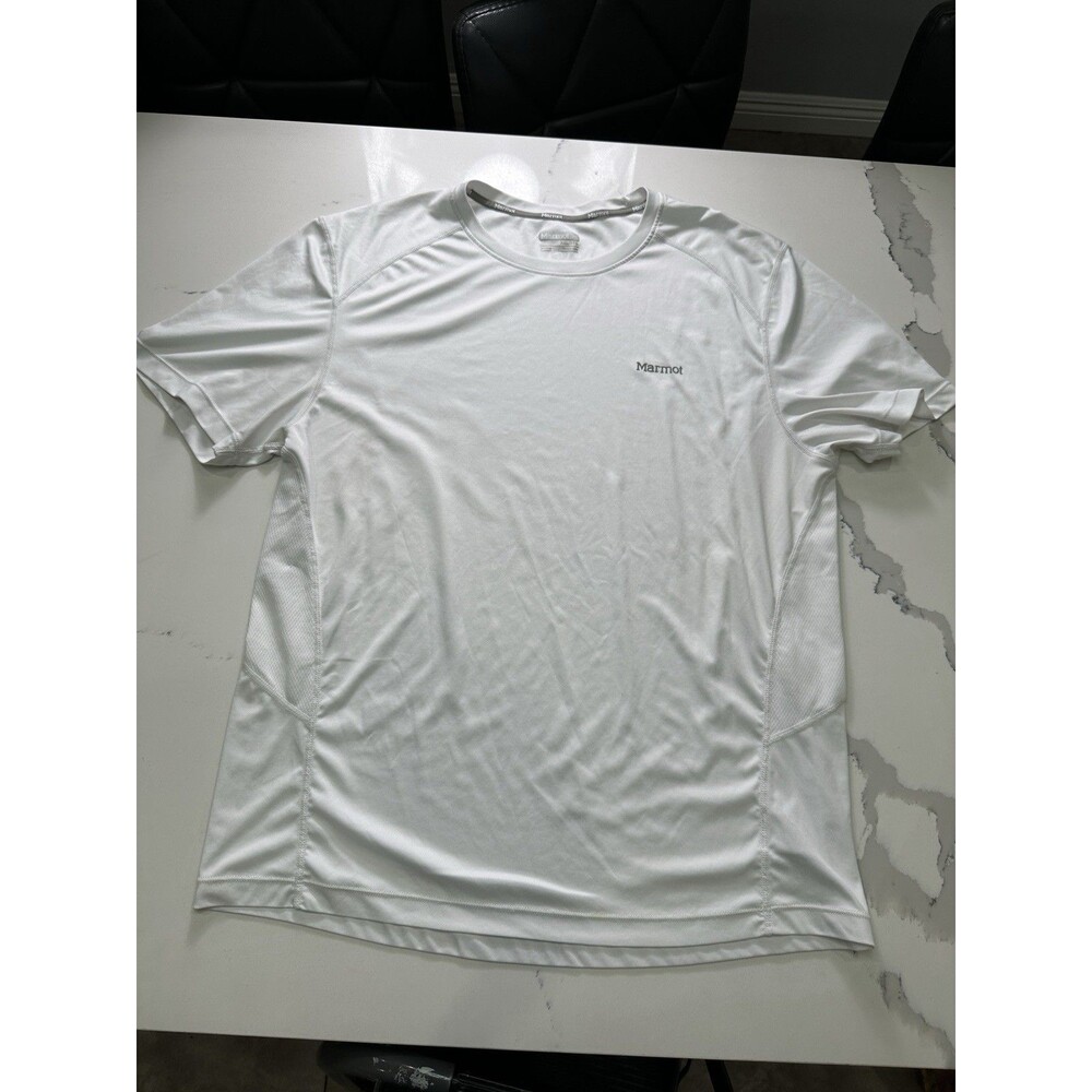 Marmot Shirt Mens XXL Short Sleeve Crew Neck Outdoors Lightweight White